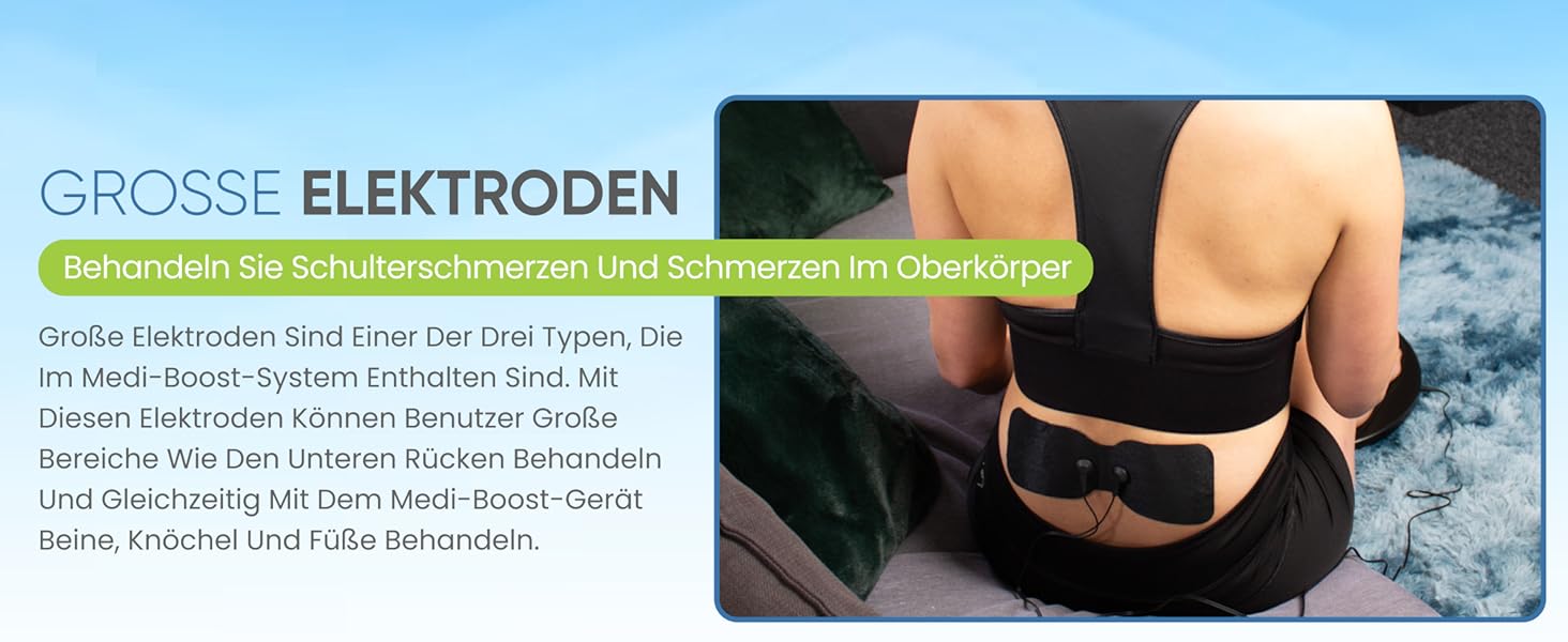 Масажер для ніг TENS та EMS Medi-Boost | Зменшує набряки, Plantarfasciitis, артрит, болі в ногах та спині | Медичний сертифікат