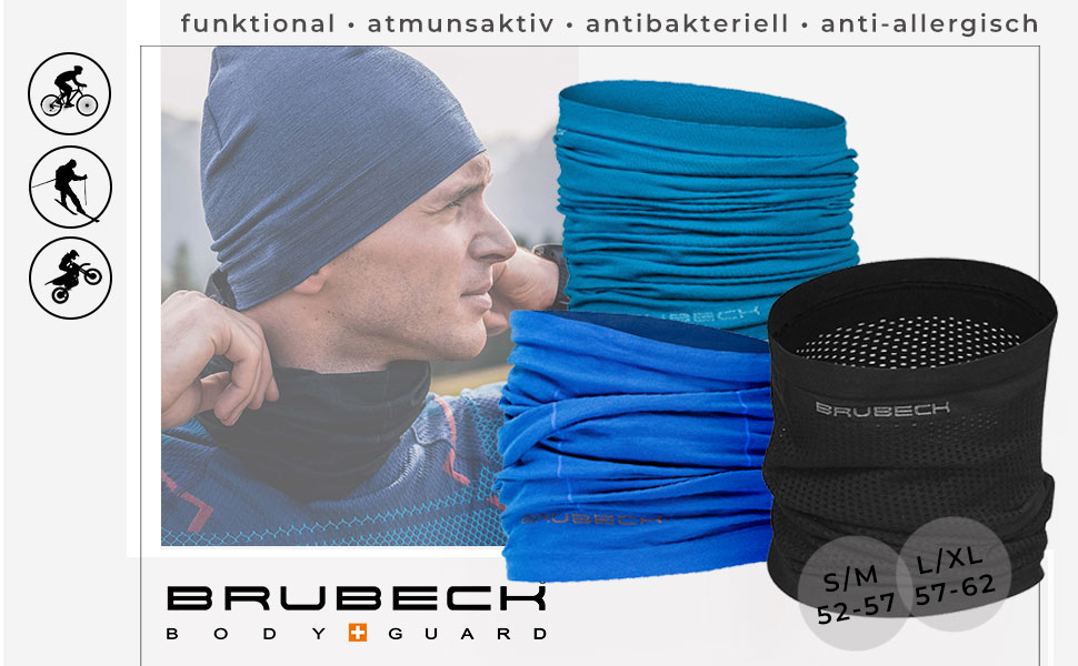 Шарф BRUBECK L-XL Navy X-PERT X-Dry R-трубка Багатофункціональний