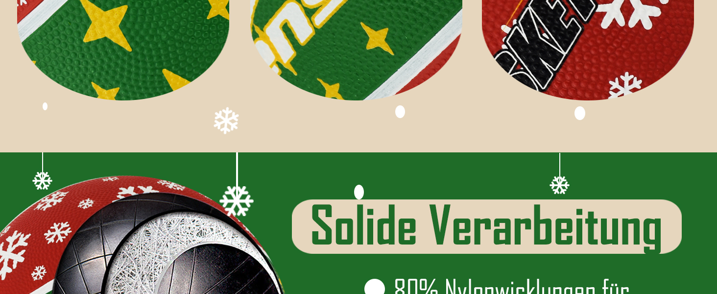 Баскетбольний м'яч Senston, розмір 7, з насосом, для гри на вулиці, антиковзаюча поверхня, відмінне зчеплення (червоний & зелений)