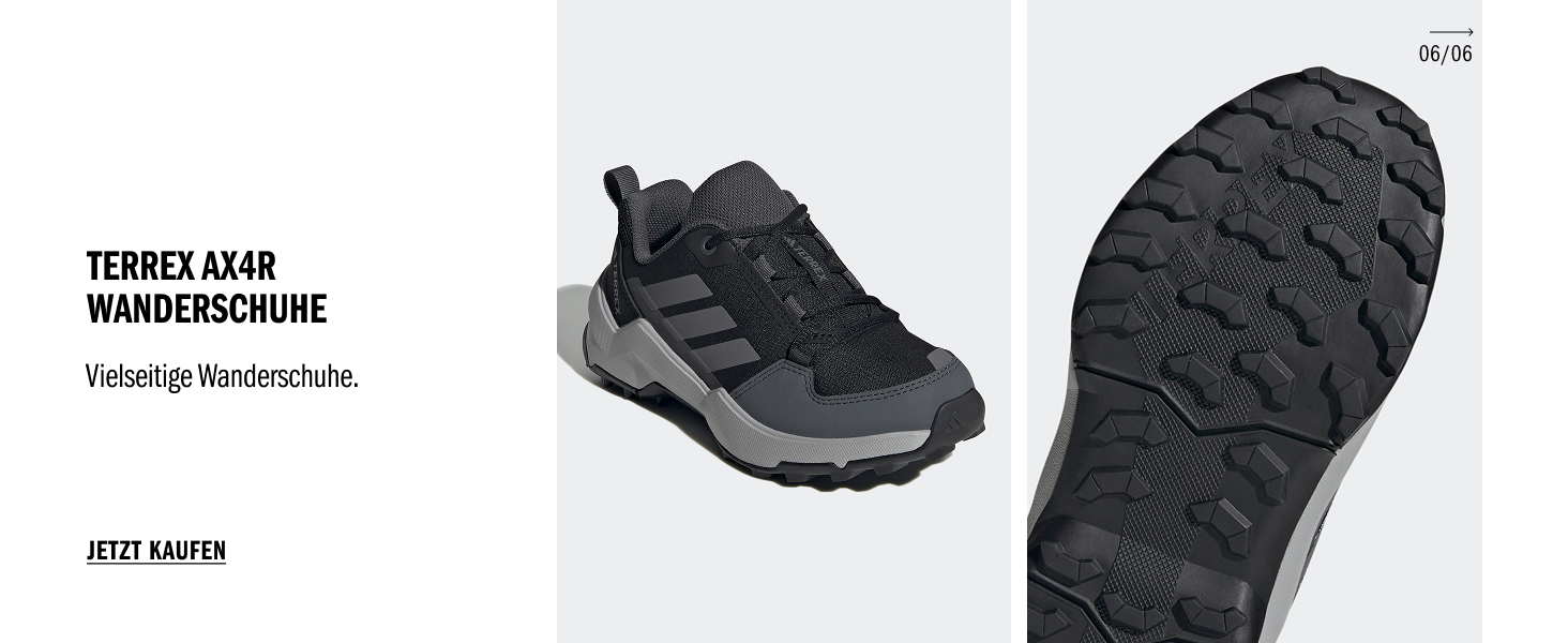 Дитячі трекінгові черевики Adidas Terrex Ax4R RAIN.RDY, 34 EU, чорно-сіро-сірі