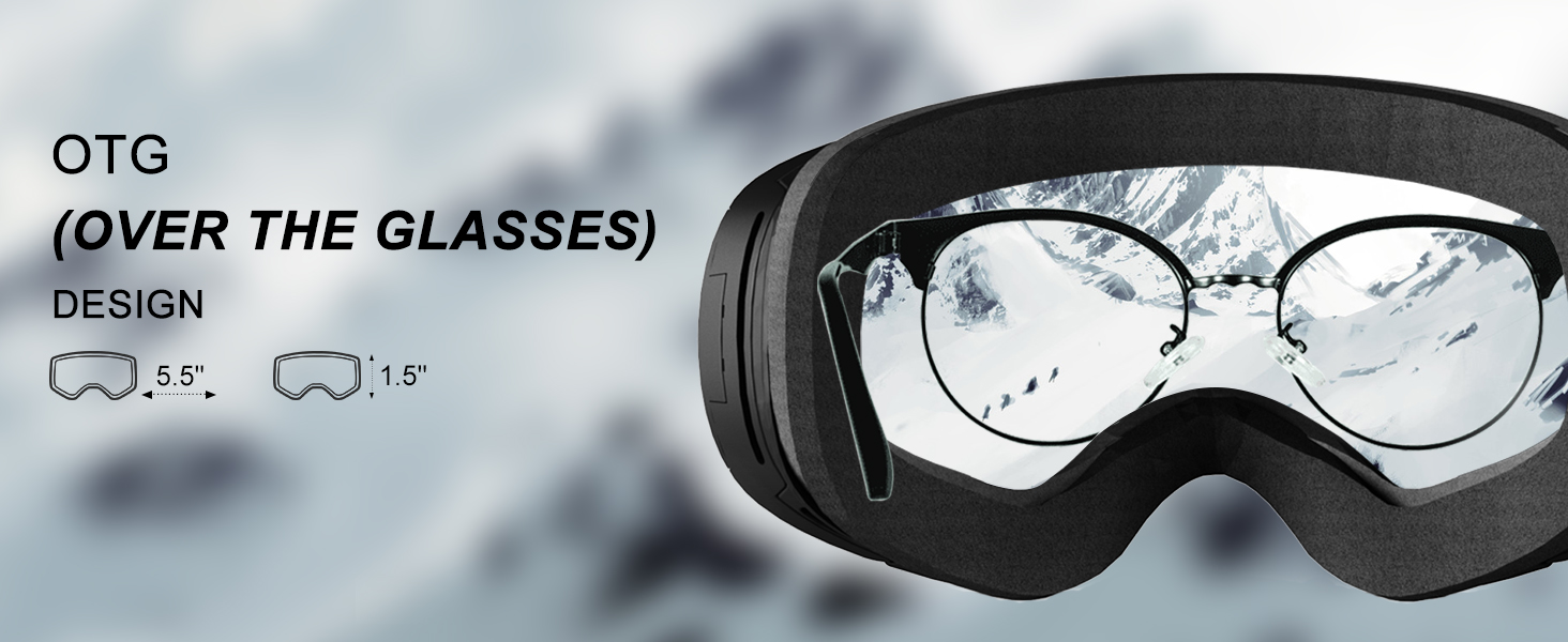 Снігові окуляри без рами для дорослих, широке поле зору, лінзи UV400 Anti-Fog, сноуборд окуляри для чоловіків та жінок, срібні