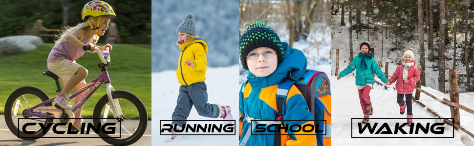 Дитячі зимові рукавички для велосипеда та спорту, сенсорний екран, неслизькі, теплі, чорні, XS (3-4 роки)