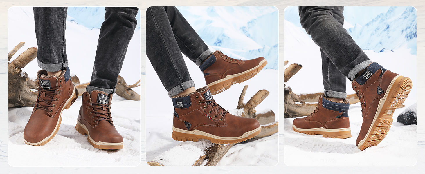 Чоботи зимові чоловічі Arriggo Bello, жовті, 41-46 EU, утеплені, антиковзаючі, для трекінгу та хайкінгу