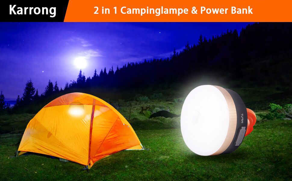 Кемпінговий ліхтар Karrong LED USB, перезаряджуваний, міні, магнітний, 4 режими, SOS, водонепроникний, портативний, для кемпінгу, намету, туризму, надзвичайних ситуацій
