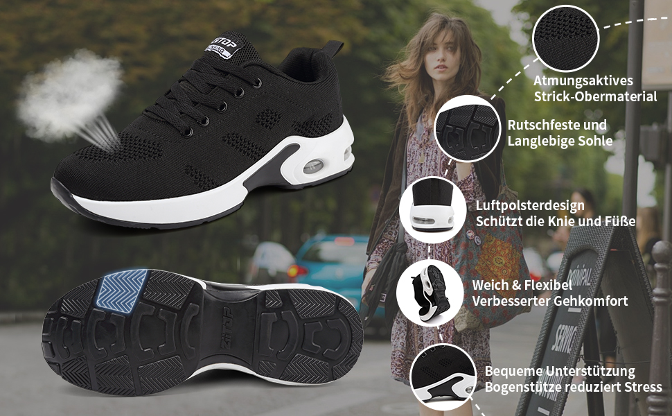 Жіночі кросівки для бігу та ходьби: спортивні, дихаючі, з ортопедичною підтримкою, підошва з повітряною подушкою, для залу та вулиці, сірі та рожеві, розмір 38 EU