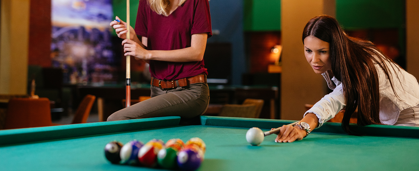 Набір більярдних київ Kmise Pool-Queue-Stick – 147 см, канадський клен, професійні, для дорослих, різні кольори, для барів, дому, більярдних столів