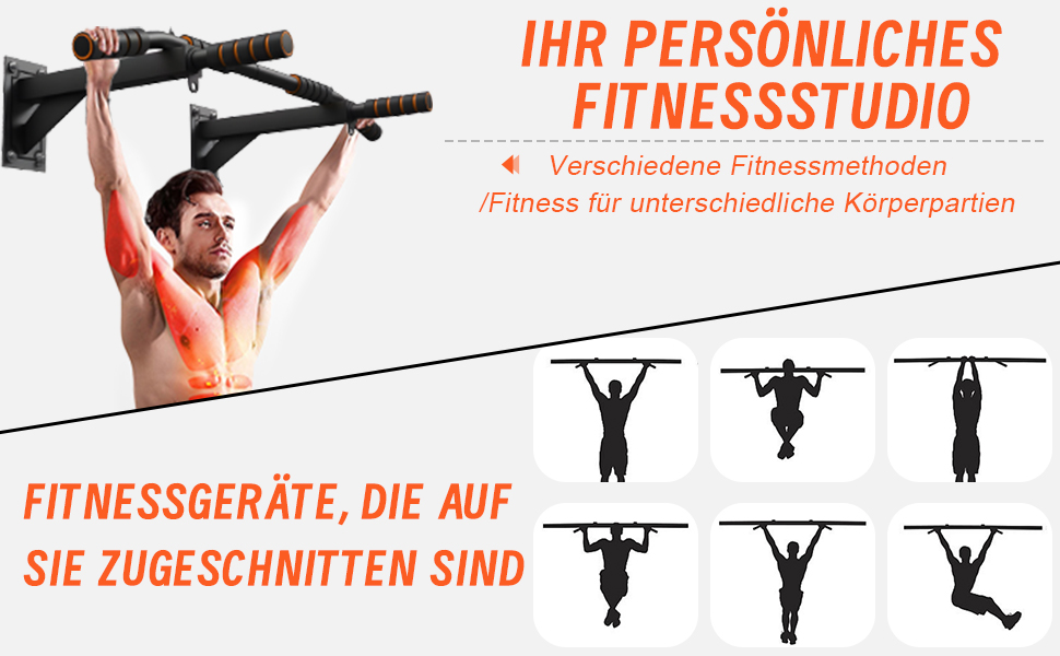 Стійка для підтягувань настінна, з 6 нековзними ручками, для дому, TRX, фітнесу та тренувань