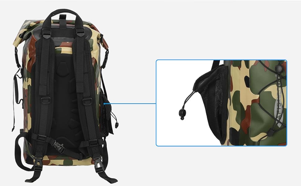 Водонепроникний рюкзак Dry Bag 35L для каякінгу та рафтингу (зелений)