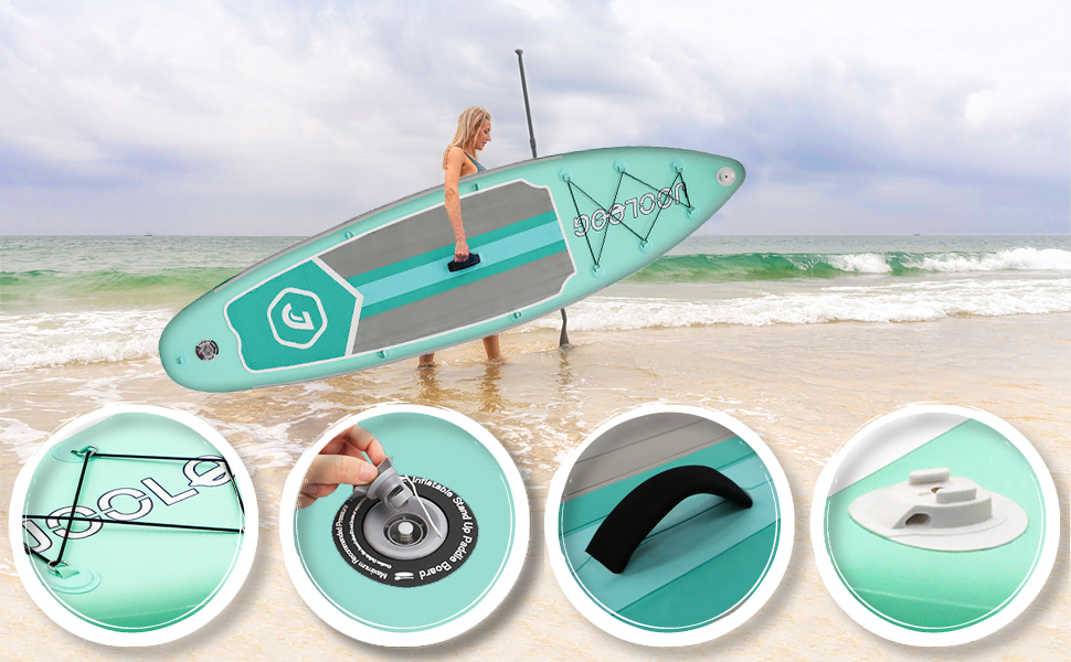 Надувний SUP Board JOOLOOG – Stand Up Paddle Board для дорослих та підлітків, 300 кг, 10'2/10'5, 320x81x15 см