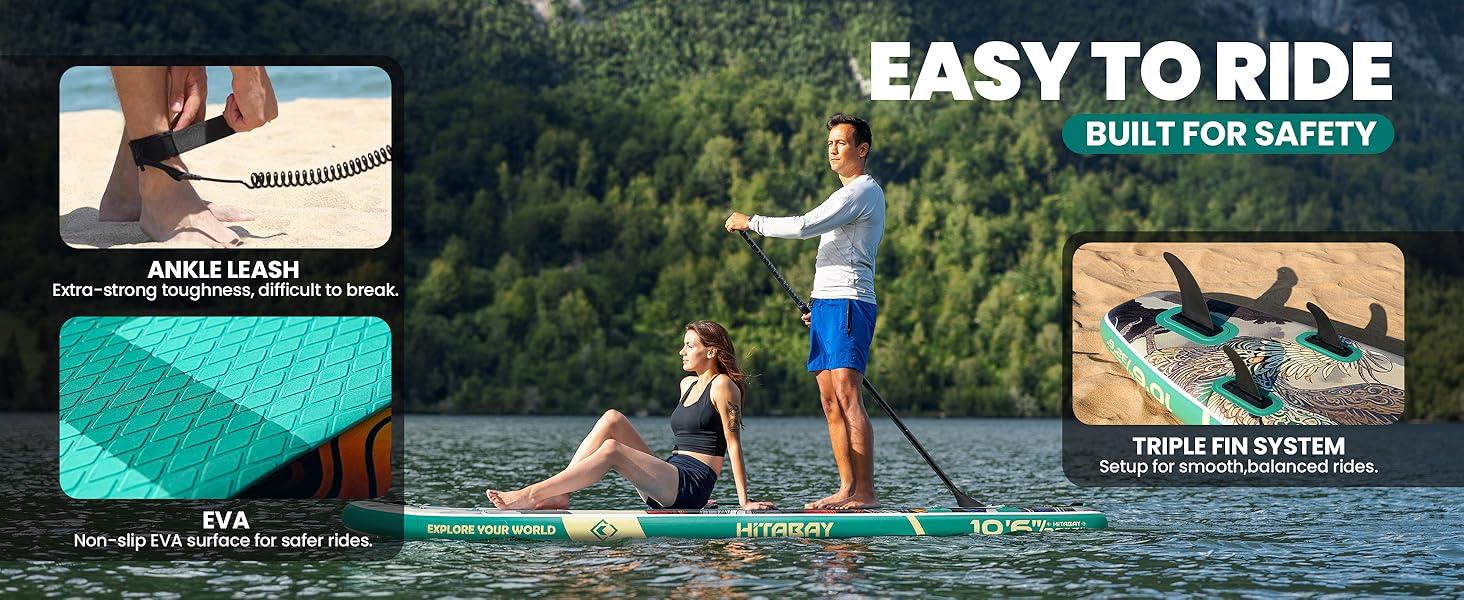 Надувний SUP Board Set для дорослих, 10'6', 320x81x15 см, 150 кг, з аксесуарами та тримачем для камери (зелений)