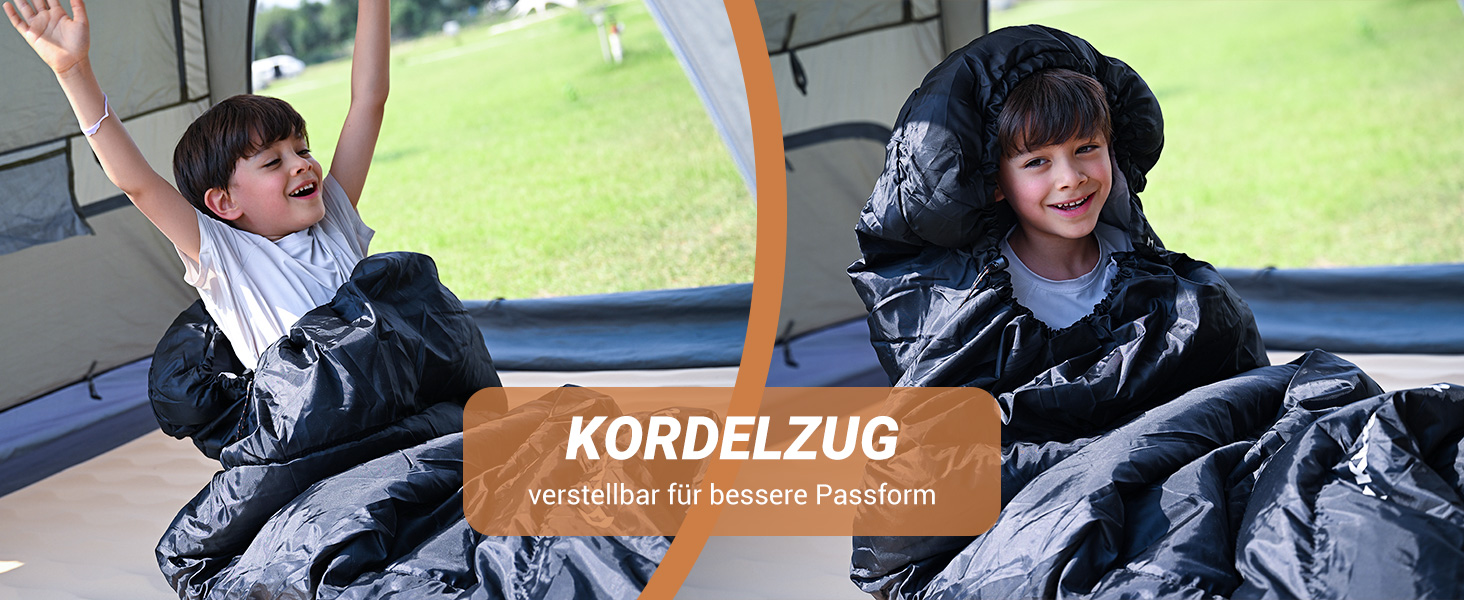 Дитячий спальний мішок KingCamp Rosa L для кемпінгу та піших прогулянок (3-4 сезони)