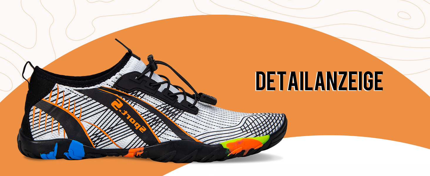 Шкарпетки для плавання IceUnicorn: аквашузи для жінок та чоловіків, швидко сохнуть, для серфінгу, 43 EU, білі та помаранчеві