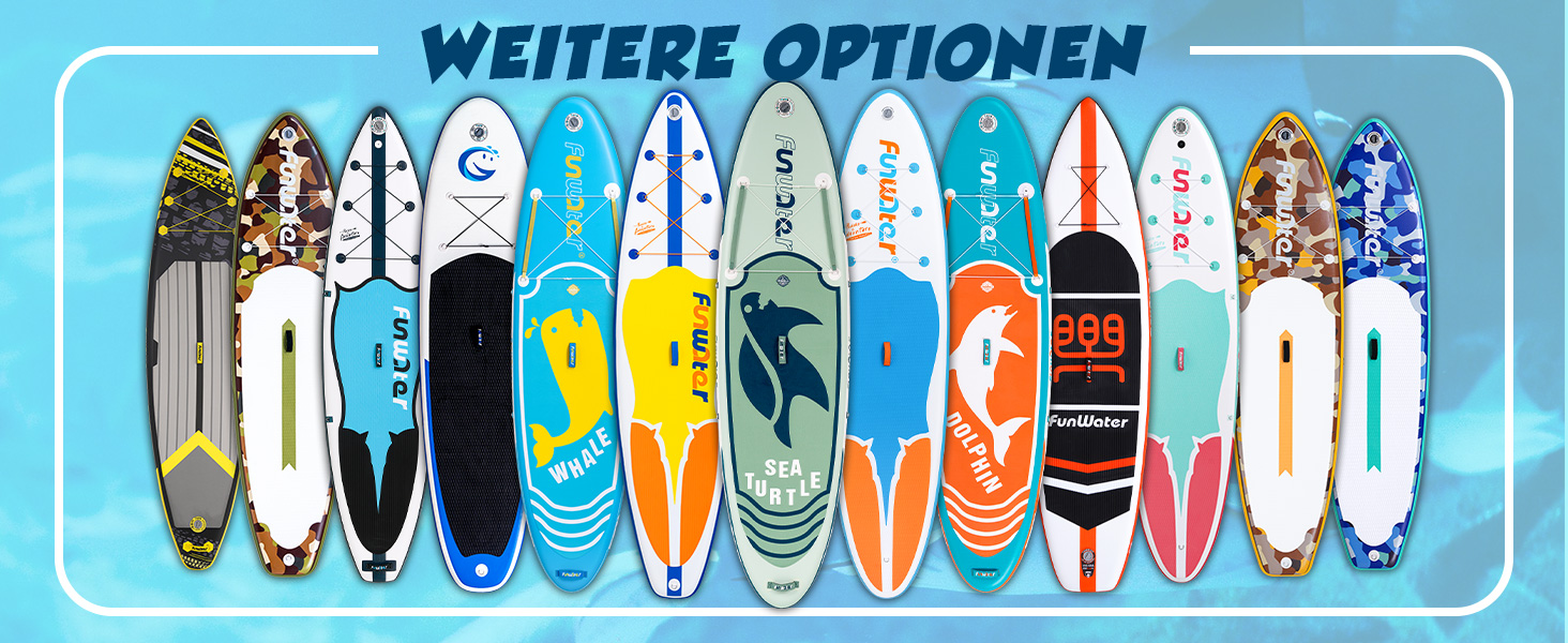 Надувне SUP-борд FunWater: комплект з аксесуарами (весло, насос, рюкзак, лінія, водонепроникний мішок)