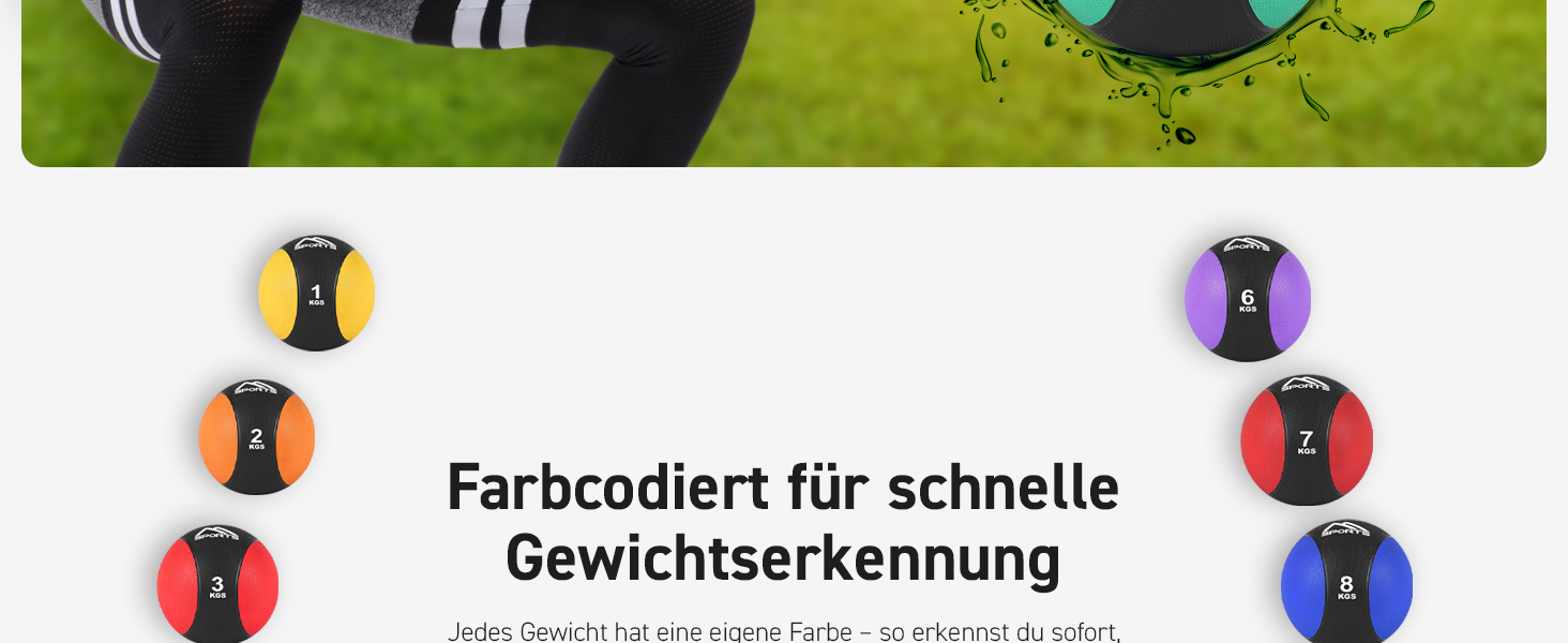 М'яч для фітнесу MSports 1-10 кг - професійний, з постер-інструкцією