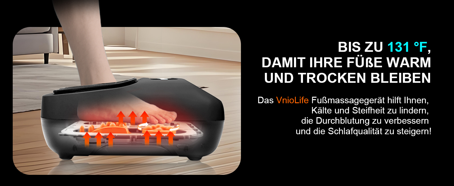 Масажер для ніг Shiatsu з підігрівом для планарної фасції та невропатії, портативний, до 43 розміру, ідеальний подарунок для батьків