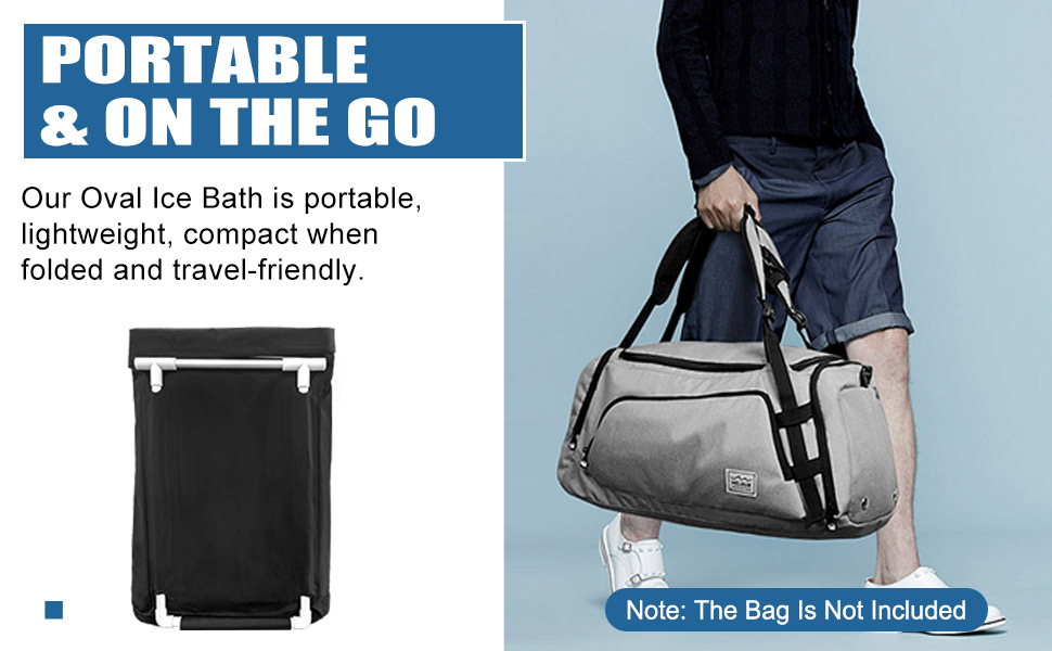 Ванна для криотерапії CalmMax Ovale – 450 л, переносний бак для холодної води, 5 шарів, для спортсменів, 105 x 103 см