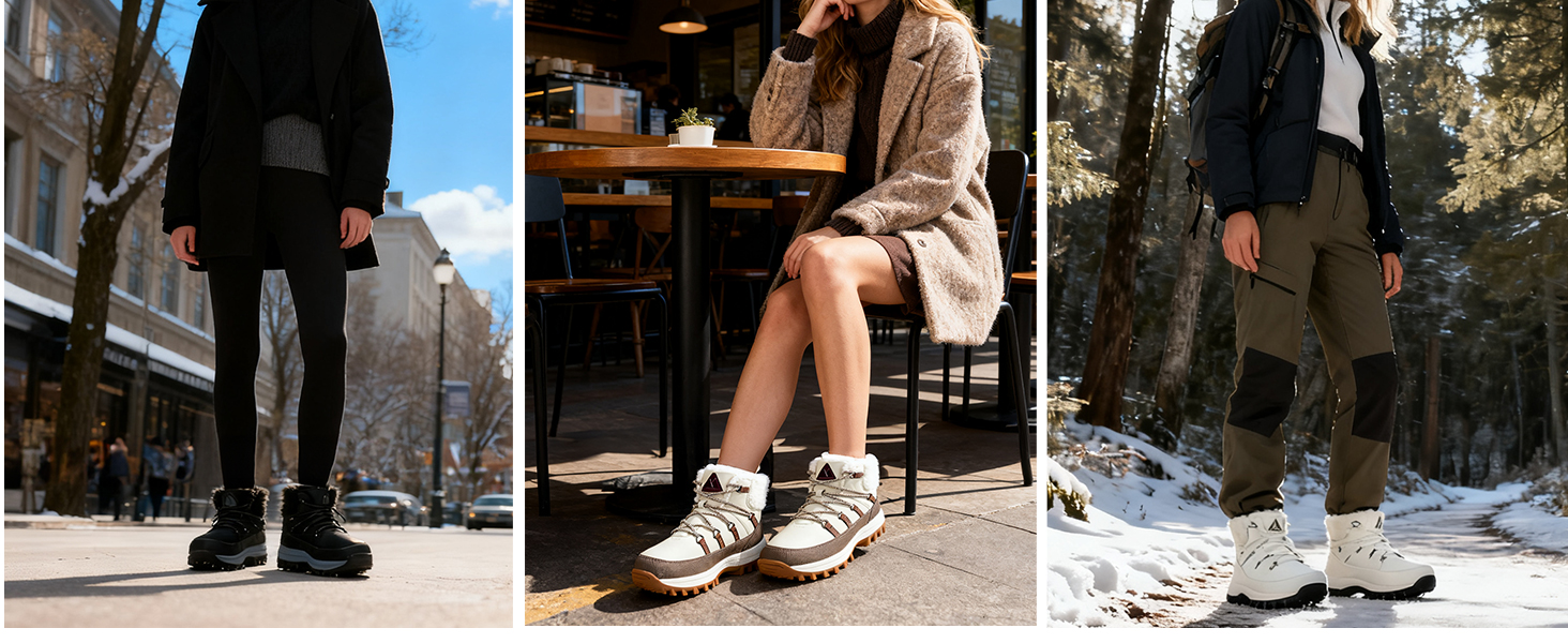 Зимові черевики Mishansha для жінок, утеплені, водонепроникні, туристичні, розмір 36-42 (білі)