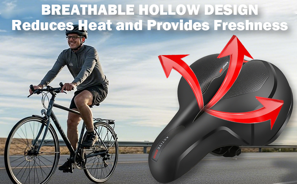 Велосипедне сідло для жінок та чоловіків, гелеве ергономічне сідло, водонепроникне, м'яке, комфортне, дихаюче, амортизуюче, для міського велосипеда, гірського велосипеда, шосе, електровелосипеда