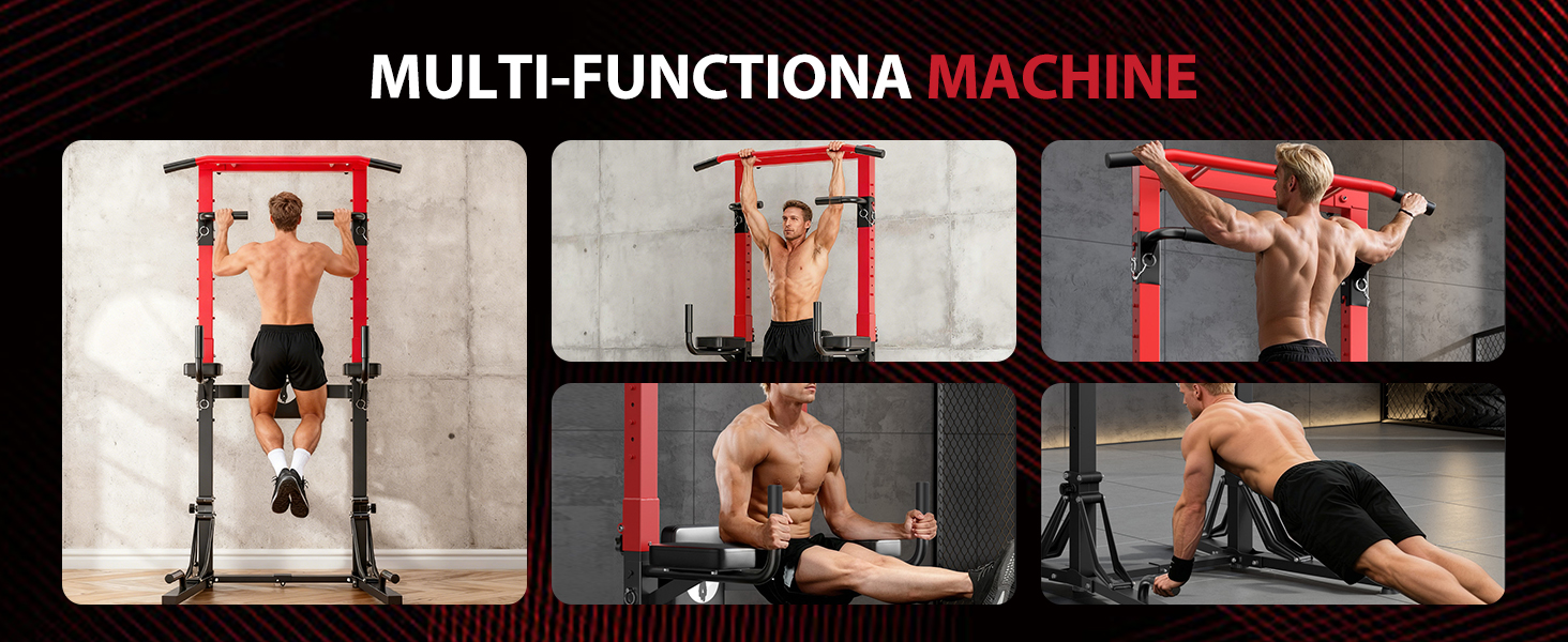 Складана силова станція SogesPower Power Tower: багатофункціональний тренажер з регульованим турніком та римським стільцем для калистеніки та дому