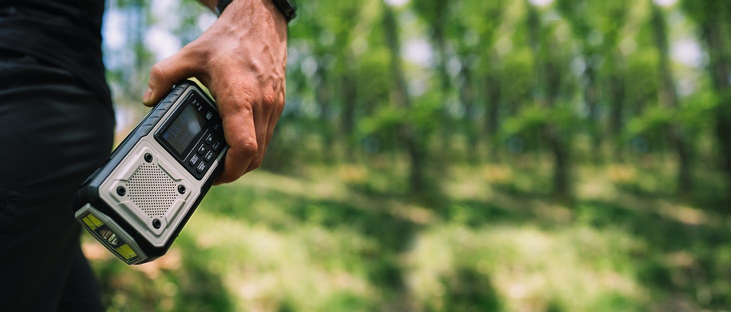 Ліхтар кемпінговий LED Acta Berg 450 люмен, акумуляторний з Power Bank (4000 mAh), до 150 год, IP44, оливково-сірий
