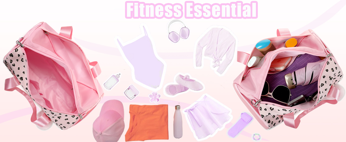 Сумка для балету для дівчаток, танцювальна сумка, дитяча сумка з дизайном полуниці, спортивна сумка для дівчаток, дитяча сумочка