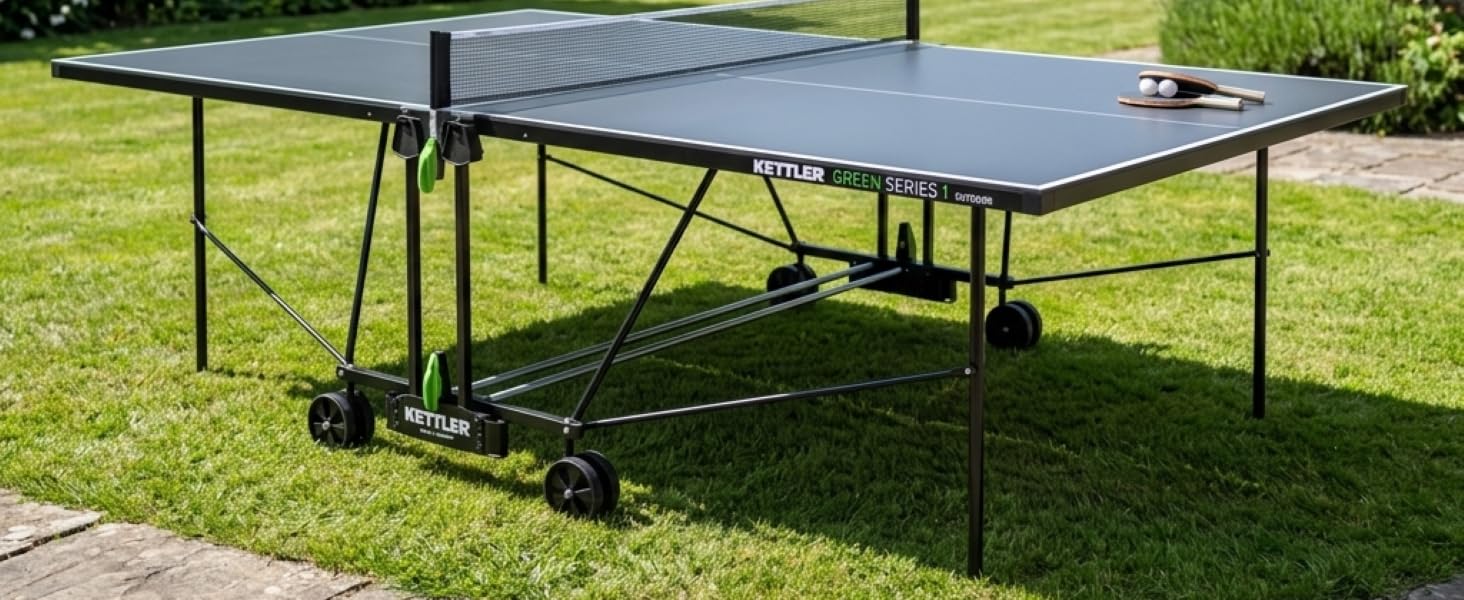 Стіл для тенісу Kettler K1 Outdoor Turnierformat (Німеччина) - складний, стійкий до подряпин, меламін 4мм