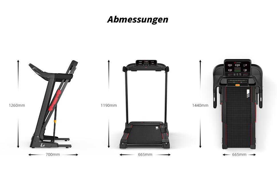 Біговий тренажер L3 для дому, складаний, з тихою амортизацією, Bluetooth, сумісний з Kinomap & Zwift, 4PS, до 20 км/год, кут нахилу 18%, розмір бігового полотна 1340x480 мм, до 120 кг