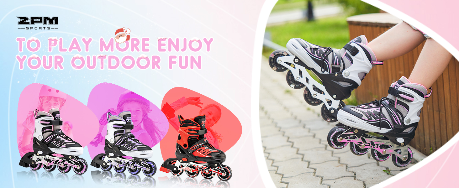 Інлайнери дитячі 2PM SPORTS Cytia Rosa/Violett, розмір 32-35, з LED-підсвічуванням, регульовані, для дівчаток та хлопчиків