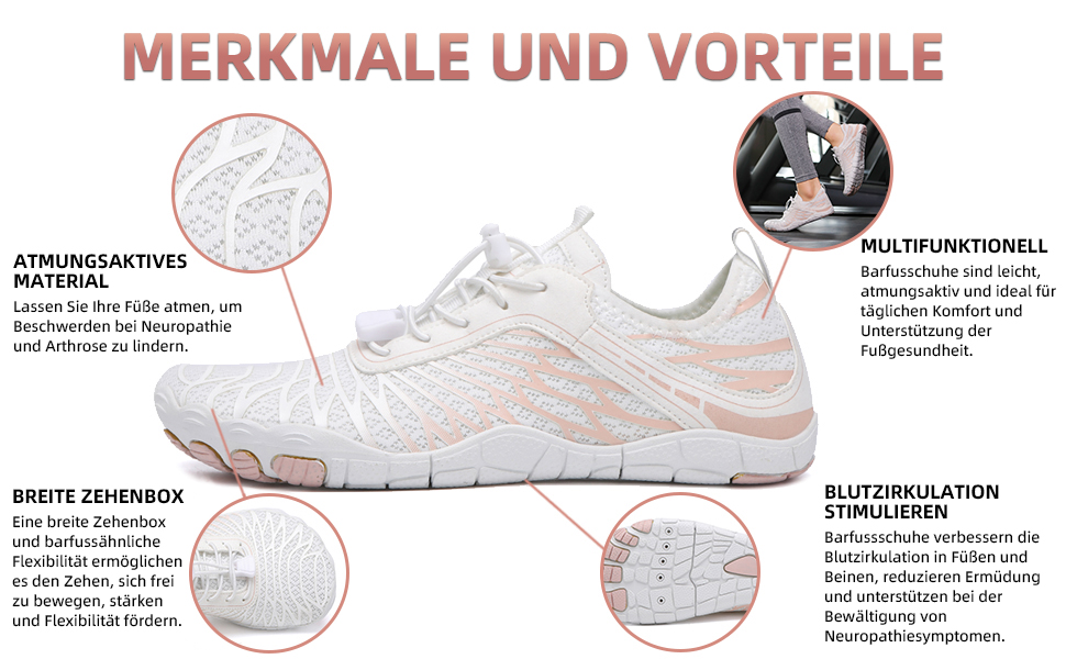 Босі кросівки для жінок та чоловіків: водяні, для ходьби, плавання, трейлраннінг, фітнес. Розміри 42 EU, чорний/синій.