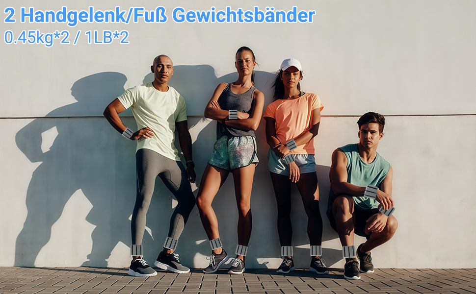 Регульовані ваги на зап'ястя та щиколотку - 0.45 кг (по 0.9 кг в комплекті), для йоги, танців, пілатесу та фітнесу
