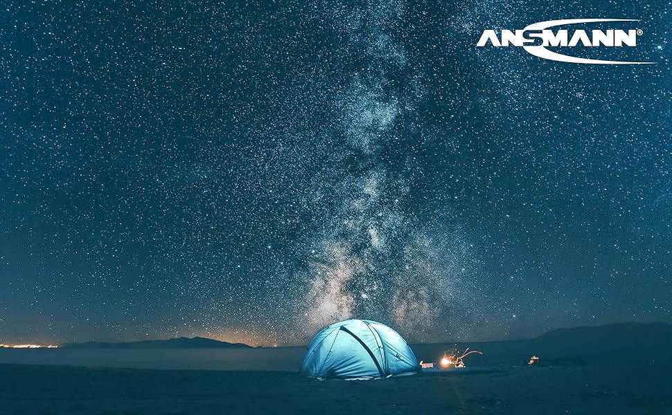 Ліхтар кемпінговий LED ANSMANN CL600B: 600 люмен, 360° світло, регулювання яскравості, водонепроникність IPX4, 3 режими (білий, червоний, червоний блимає), на батарейках