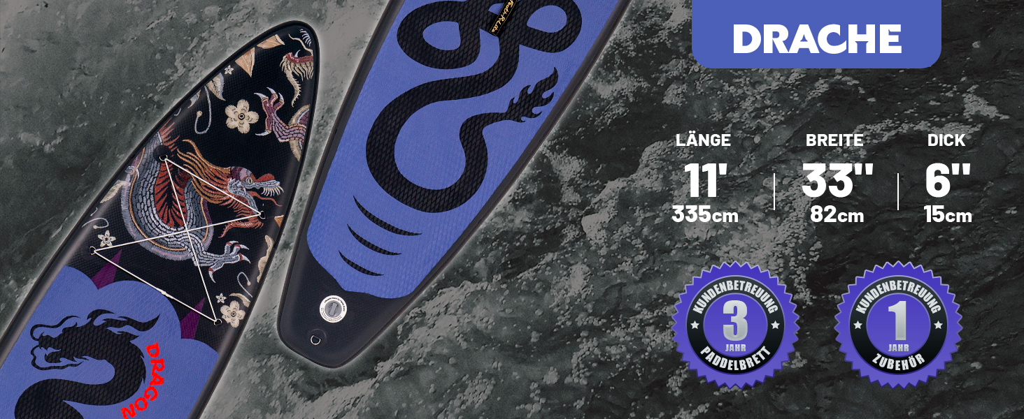 SUP дошка FEATH-R-LITE надувна з насосом, рюкзаком та лішем - чорна для дорослих