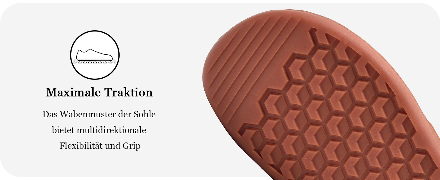 ASHION Взуття для ходьби та бігу без шкарпеток (унісекс) – широкі, для жінок та чоловіків, розмір 42 EU, колір коричневий