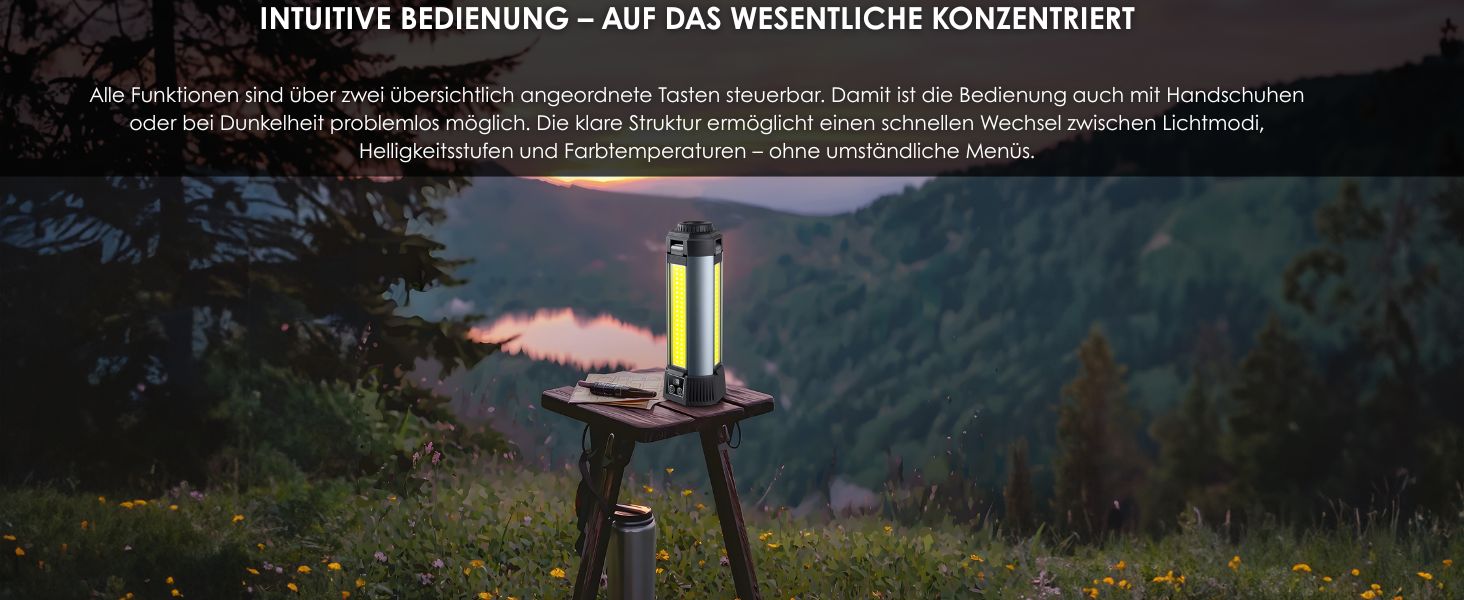 Багатофункціональний ліхтар 12 в 1 з LED, акумулятором, магнітом та телескопічною штангою: ліхтар для кемпінгу, ліхтарик, робочий ліхтар для майстерні, powerbank – для саду, відпочинку на природі та не тільки