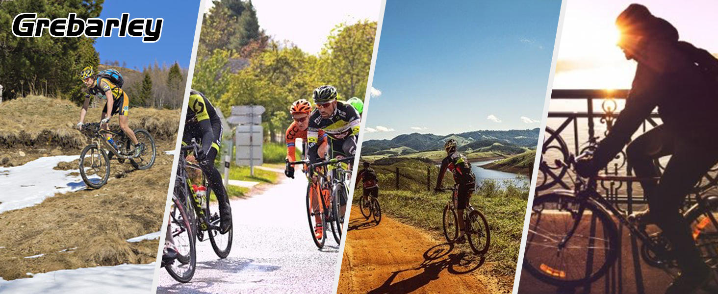 Велосипедні рукавички Grebarley для гірського велосипеда, чорні, унісекс, з антиковзким покриттям та амортизацією