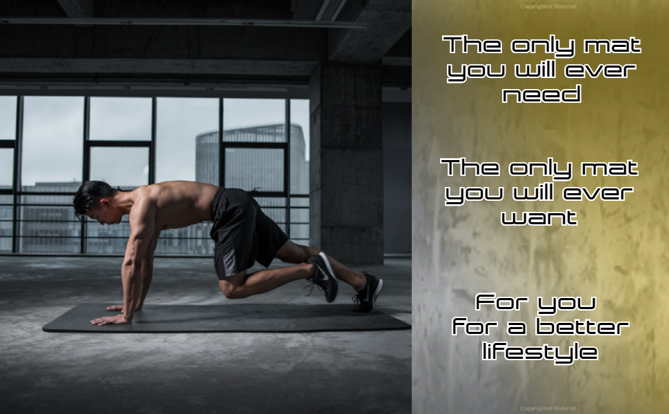 Йога мат TechFit: антиковзаюча, товста (10 мм), для фітнесу, пілатесу, кемпінгу, аеробіки (блакитна)