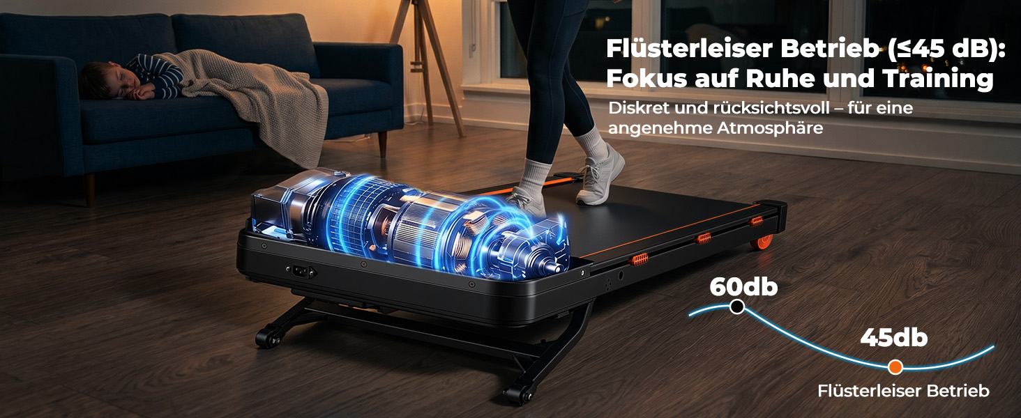 Домашня бігова доріжка JAGJOG Walking Pad з автоматичним нахилом 16%, Bluetooth-динаміками, колір: ебенове дерево