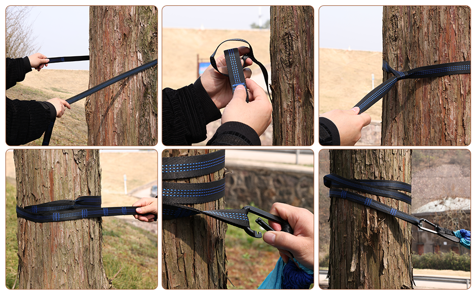 Гамак для кемпінгу на 2 особи, 270x140 см, Bragbare, 300 кг, з сумкою, для саду, балкону, відпочинку, Pfauenblau/Pfauengrün