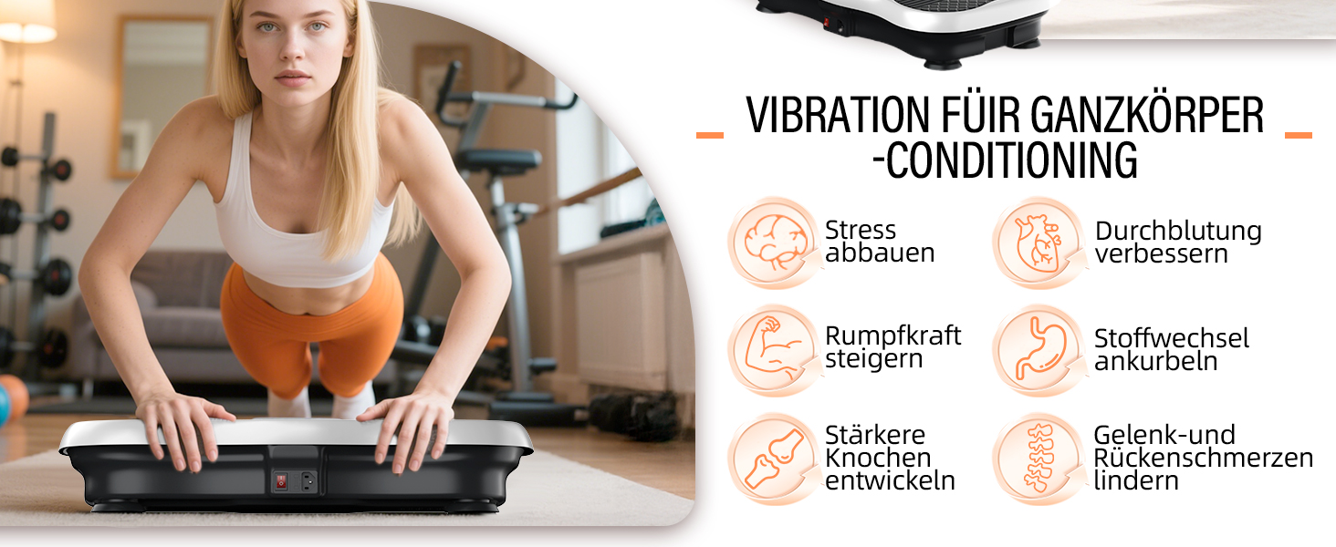 Віброплатформа для дому з пультом та Bluetooth, Vibro Shaper для всього тіла