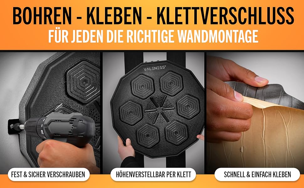 Музична бокс-машина VALENESS® - Smart Box Machine з LED, бокс-автомат для дому, з боксерськими рукавичками. Ідеальне боксерське тренування для дітей та дорослих.