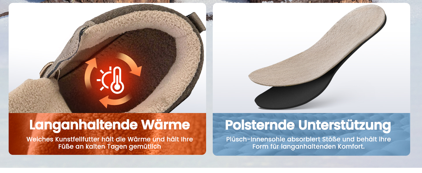 Чоловічі зимові черевики CC-Los: теплі, зручні, антиковзаючі, розмір 40-48 EU (44 EU широкі, сірі)