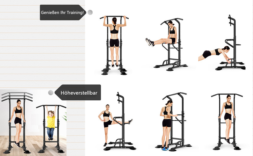 Power Tower DlandHome: багатофункціональна турнікова станція для дому, регульована висота 155-230 см