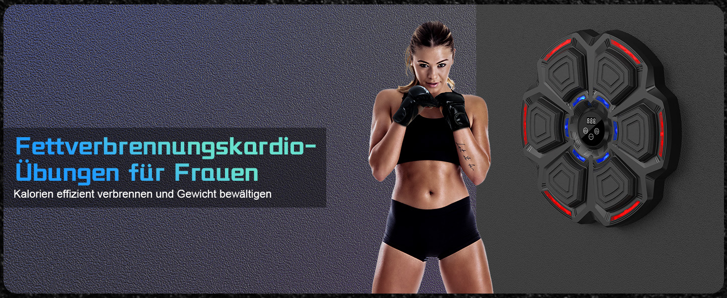 Музична боксерська машина з LED-підсвіткою та Bluetooth, 9 режимів швидкості, підрахунку ударів, рукавички в комплекті. Для дорослих та дітей