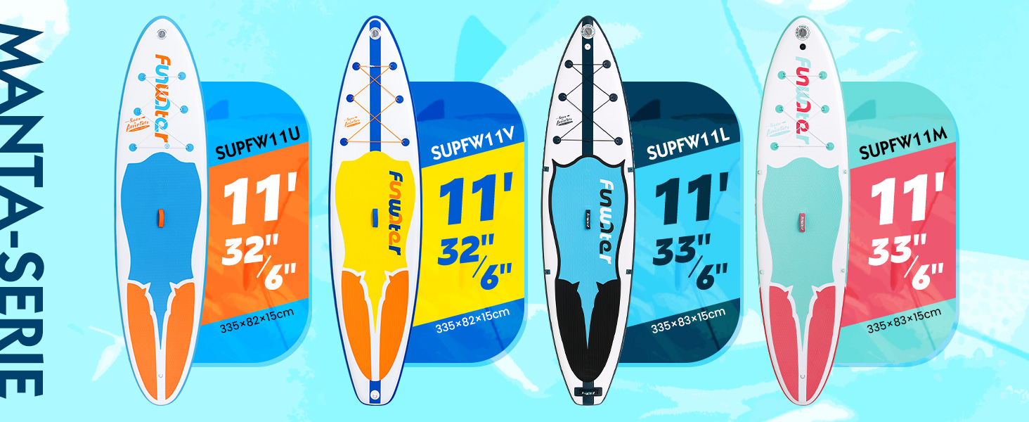 Надувне SUP-борд FunWater: комплект з аксесуарами (весло, насос, рюкзак, лінія, водонепроникний мішок)