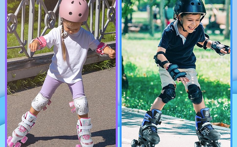 Дитячі ролики Kinder для дівчаток та хлопчиків, регульовані, з підсвічуванням, для початківців, розмір 28-36