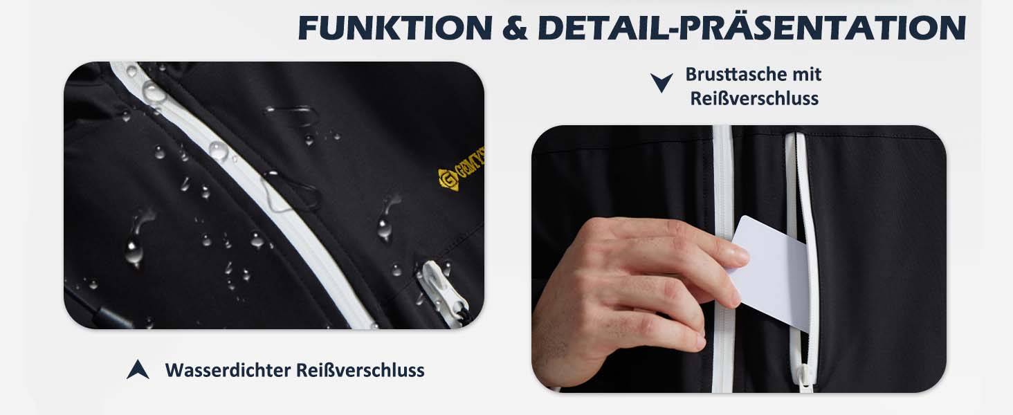 Чоловіча лижна куртка GEMYSE з інтегрованими лямками та капюшоном. Тепла зимова куртка, водонепроникна вітрозахисна куртка для сноубордингу та походів. Колір: хакі.