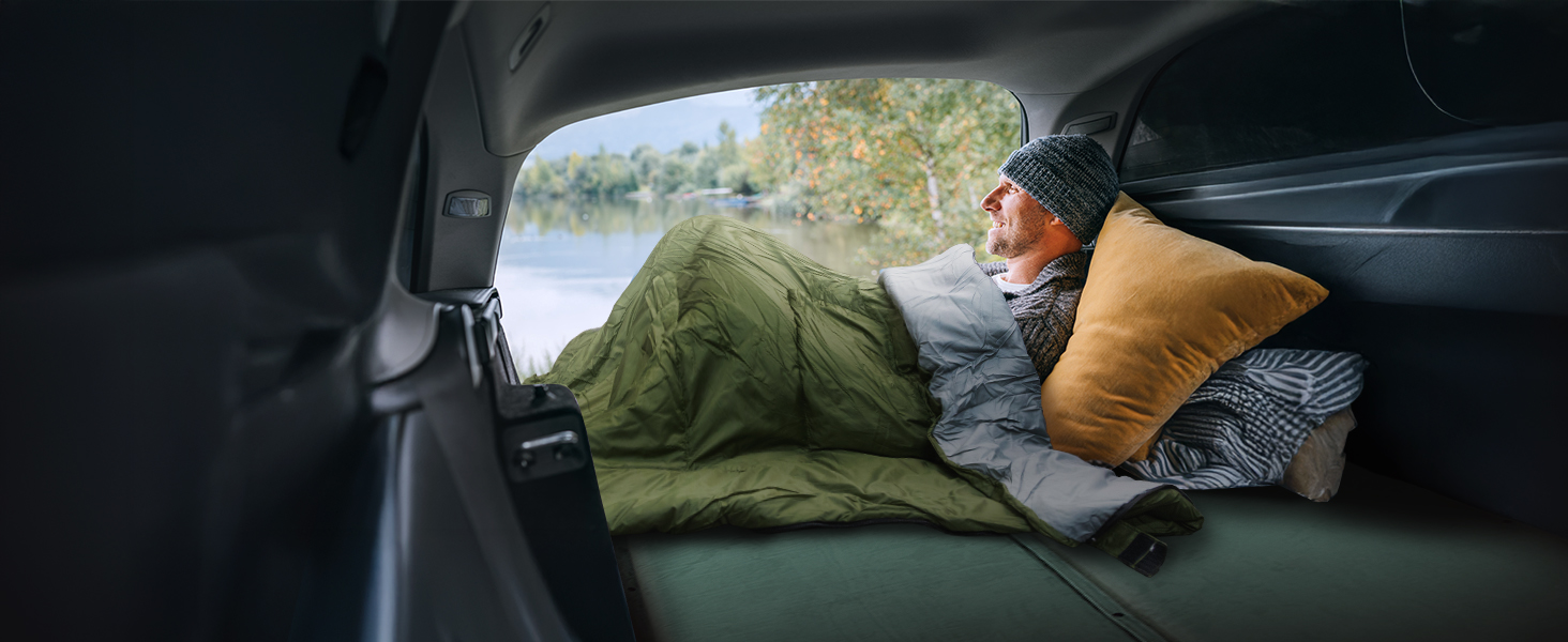 Спальний мішок Night Cat для дорослих, 3 сезони, 80x190 см, зелений