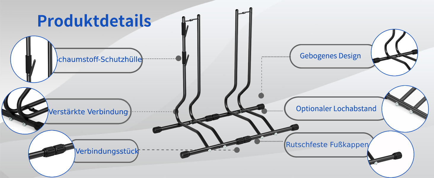Підставка для велосипедів TLGREEN 2 шт. - стійка для паркування, ремонтна, для MTB, шосе, 20-27 дюймів, ширина шини до 70 мм