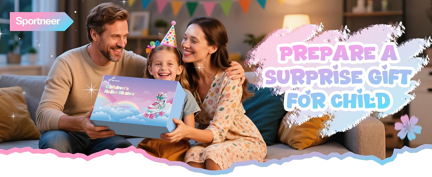 Роликові ковзани Sportneer для дітей з підсвіткою та захистом, розмір M (EU 33-36)