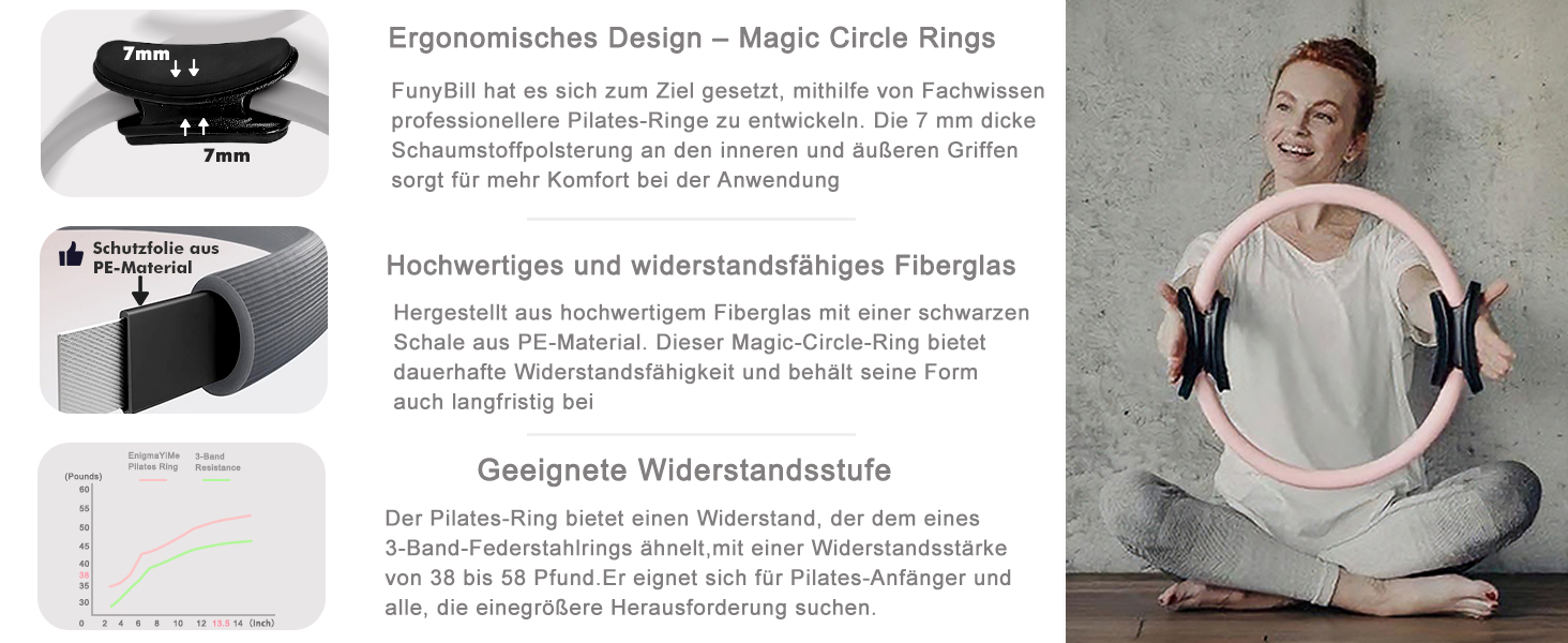 Pilates Ring Набір для домашніх тренувань: коло, ваги на щиколотки та зап'ястя, гумові стрічки, сірий колір